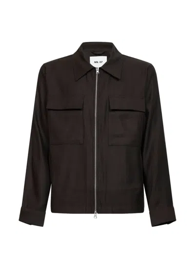 Nn07 Alban Zip-up Jacket In Black