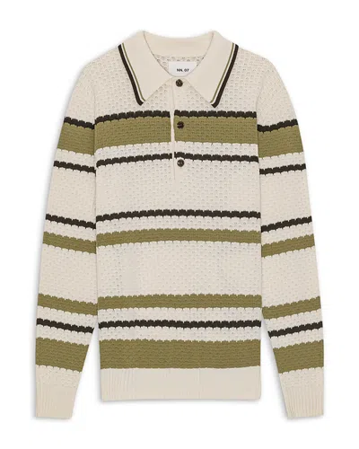 Nn07 Alfie Polo Sweater In Ivory
