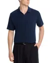 Nn07 Almer Open Collar Polo Shirt In Blue