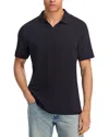 Nn07 Almer Open Collar Polo Shirt In Black