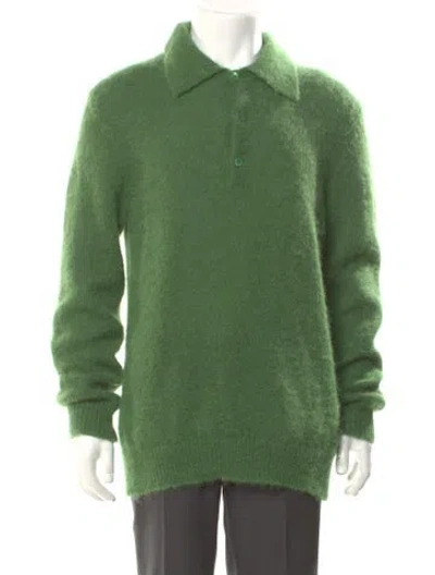 Pre-owned Nn07 Alpaca Collar Polo Sweater In Green