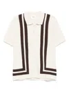 Nn07 Ares 6636 Short Sleeve Knit Cotton Button-up Shirt In White