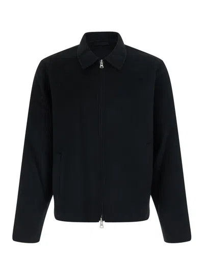 Nn07 Nn.07 Arlo Front-zip Jacket With Side-zip Pockets And Classic Collar In Blue