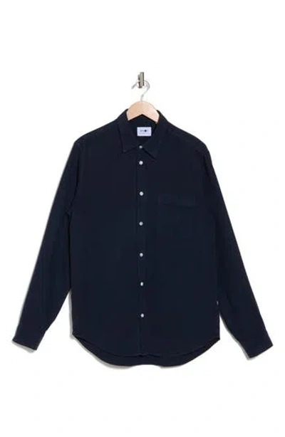 Nn07 Arne 5408 Button-up Shirt In Navy Blue