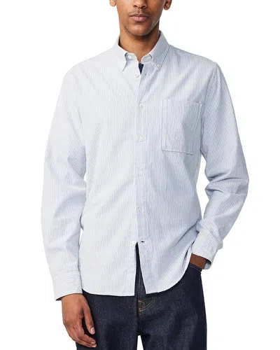 Nn07 Arne Button Down Shirt In Blue Stripe