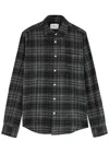 Nn07 Arne Flannel Button-up Shirt In Grey