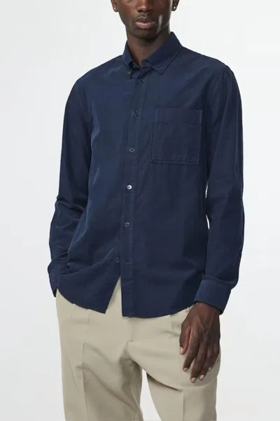 Nn07 Arne Classic Shirt In Navy Blue