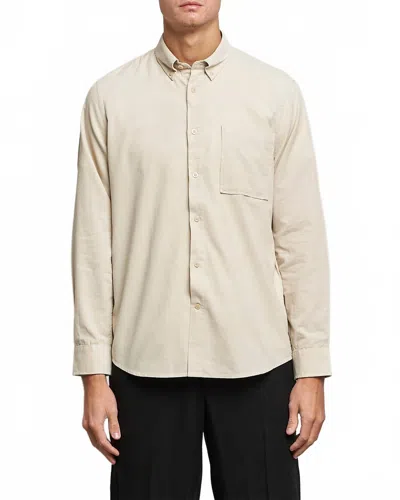 Nn07 Arne Cotton Corduroy Shirt In Ecru In White