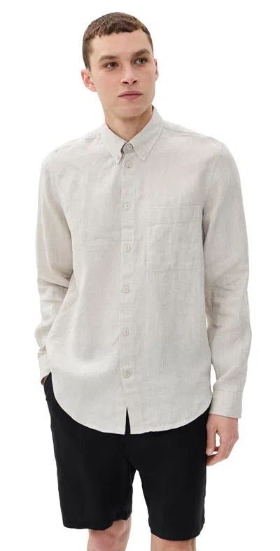 Nn07 Arne Linen Shirt Oat