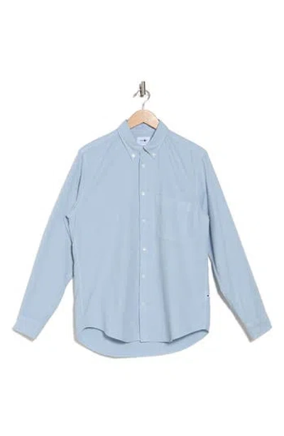 Nn07 Arne Long Sleeve Cotton Button-down Shirt In Dove Blue