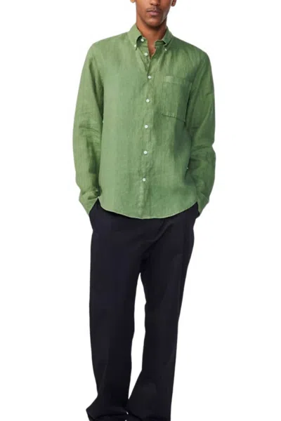 Nn07 Arne Long Sleeve Shirt In Hedge Green