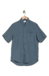 NN07 NN07 ARNE SHORT SLEEVE BUTTON-UP LINEN SHIRT