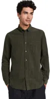 Nn07 Cohen 5972 Button-down Collar Cotton-twill Shirt In Dark Army