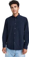 Nn07 Arne 5082 Solid Button-down Shirt In Navy Blue