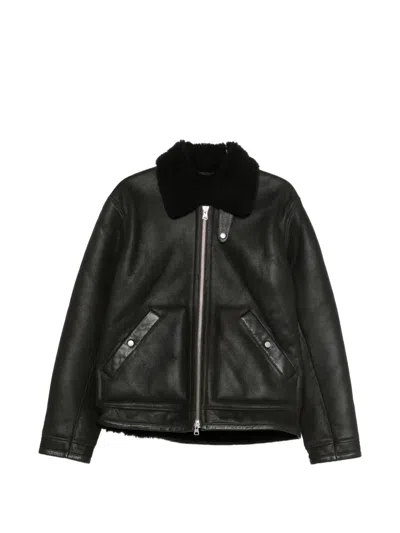 Nn07 Atkinson 8173 Leather Jacket In Black