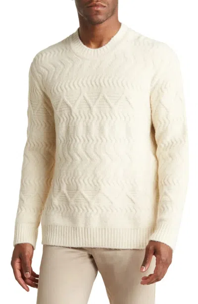 Pre-owned Nn07 B9006 Mens White Dominic Striped Sweater Size M