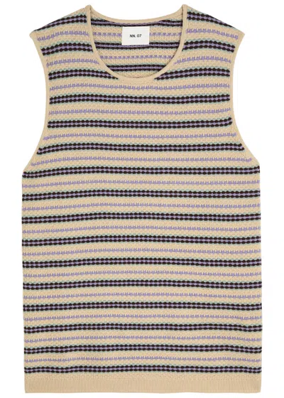 Nn07 Bari Striped-intarsia Knitted Vest