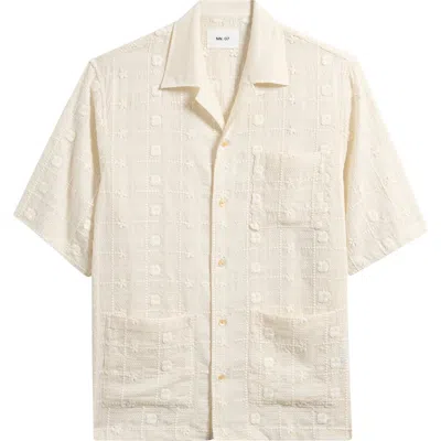 Nn07 Ben 5026 Textured Short Sleeve Button-up Shirt