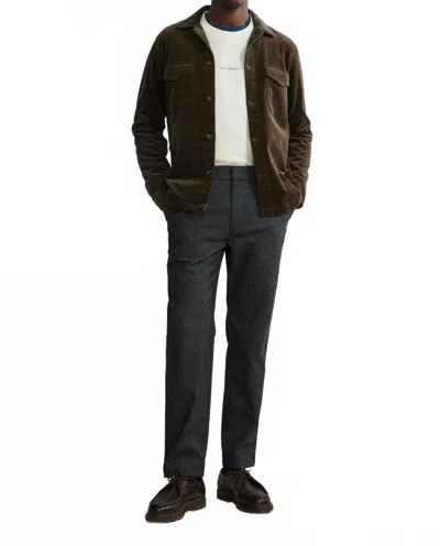 Nn07 Bernard Corduroy Overshirt In Army In Green