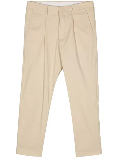 Nn07 Paw Mid-rise Tapered Trousers In Neutrals