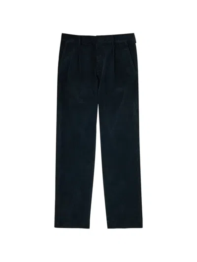 Nn07 Bill Pleated Corduroy Trousers In Black