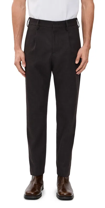 Nn07 Bill Relaxed Taper Trousers Brown In Black