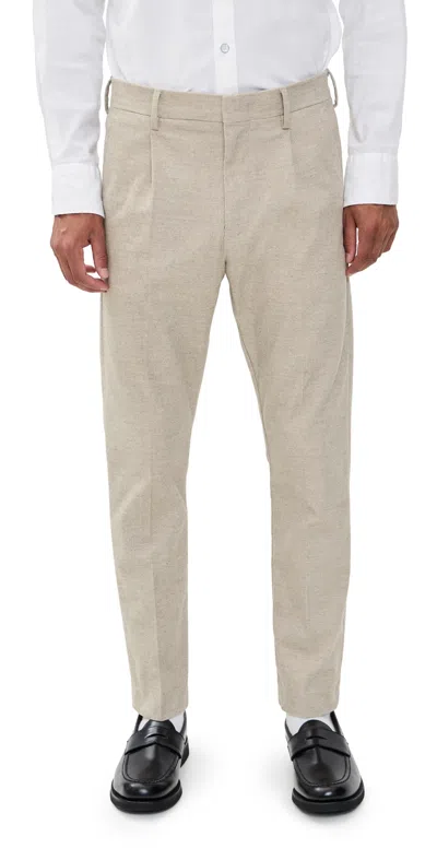 Nn07 Bill Relaxed Taper Trousers Cement In Gray