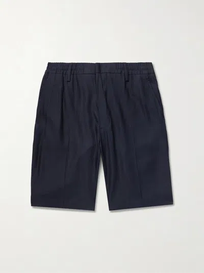 Nn07 Billie 1808 Straight-leg Lenzing™ Ecovero™ And Linen-blend Shorts In Multi