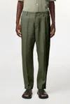 Nn07 Billie Mid-rise Regular Fit Pants In Croc Green In Green