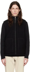 Nn07 Wool-blend Bomber Jacket In Black