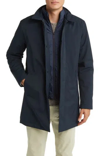 Nn07 Blake 8240 Waterproof Trench Coat In Blue
