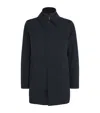 Nn07 Mens Navy Blue Blake Layered Woven Trench Coat In Blue
