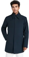 Nn07 Mens Navy Blue Blake Layered Woven Trench Coat In Blue