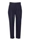 Nn07 Pinstripe-pattern Trousers In Blue