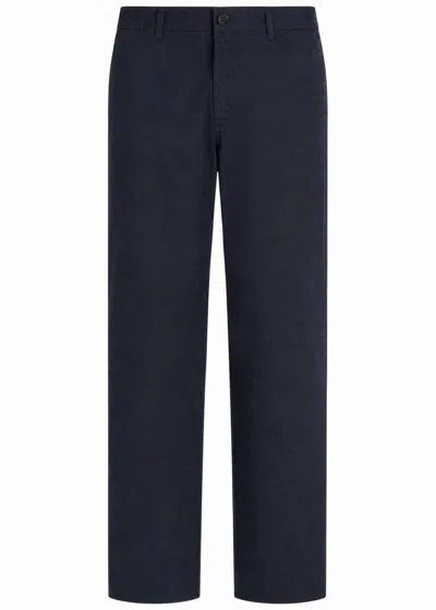 Nn07 Brendan Cotton-blend Trousers In Blue
