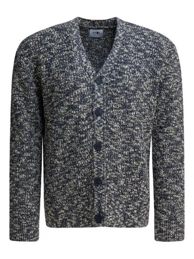 Nn07 Jesse 6454 Cotton Cardigan V Neck In Gray