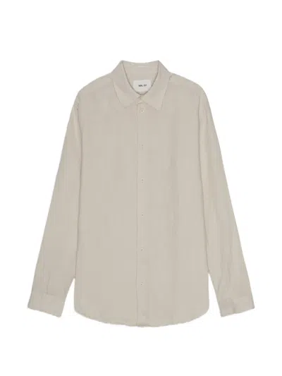 Nn07 Buttoned Long-sleeve Shirt In Gray