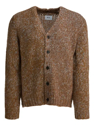Nn07 Buttoned Wool Cardigan In Brown