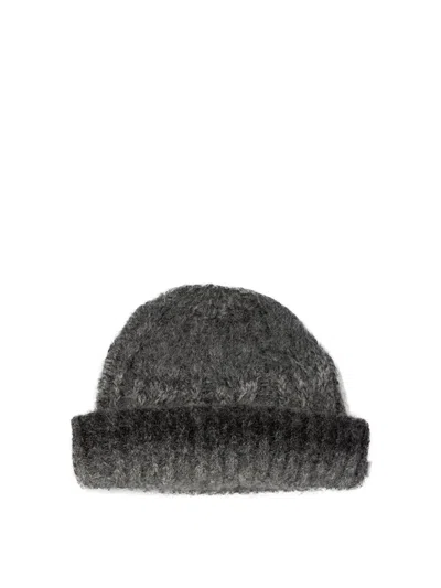 Nn07 Cable Hats Grey