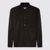 Nn07 Striped Shirt With Point Collar And Pocket In Brown