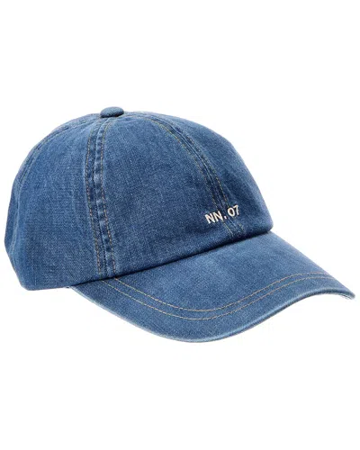 Nn07 Logo-embroidered Denim Baseball Cap In Blue