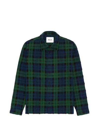 Nn07 Casper Flannel Shirt In Brown