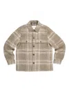 Nn07 Checked Wool Shirt Jacket In Brown