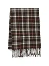 Nn07 Check-pattern Fringed Scarf In Multi