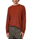 Nn07 Clive Long Sleeve Tee In Red Brown