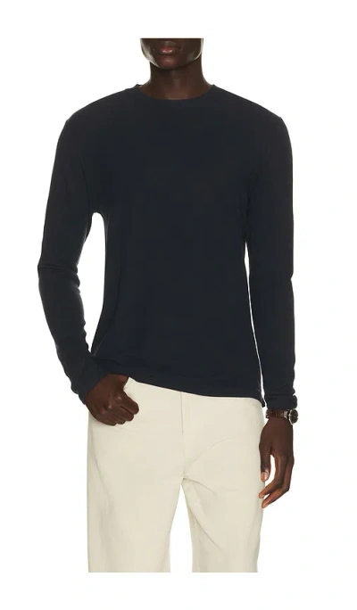 Nn07 Clive Waffle Knit Tee 3323 In Blue