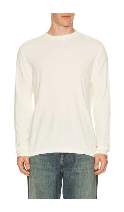 Nn07 Clive Waffle Knit Tee 3323 In Egg White