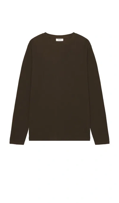 Nn07 Clive Waffle Knit Tee In Demitasse