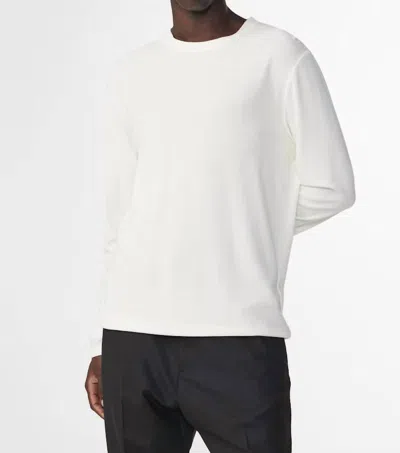 Nn07 Clive Waffle Knit Tee In Egg White In Multi