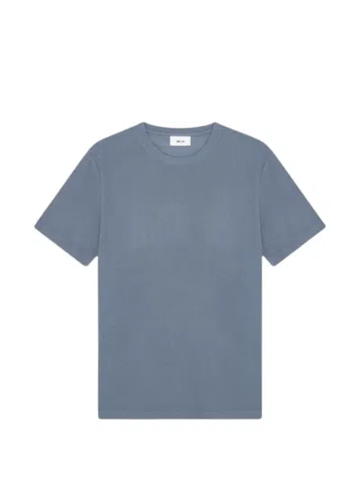 Nn07 Clive Waffle-knit T-shirt In Blue